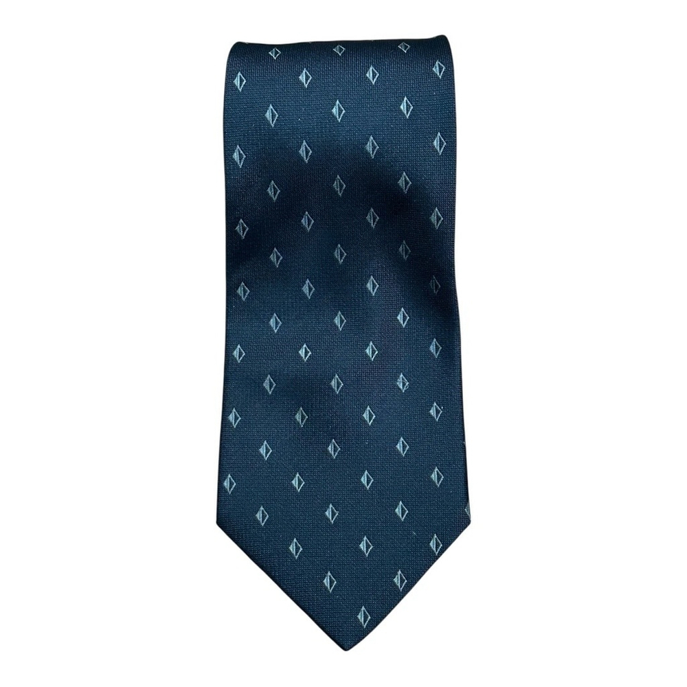 Expression Silk Tie Mens OS Blue Diamond Print Necktie Classic Formal